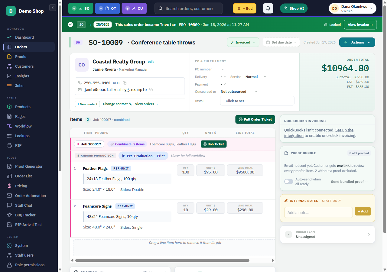 Email-to-Order in ShopFoundry