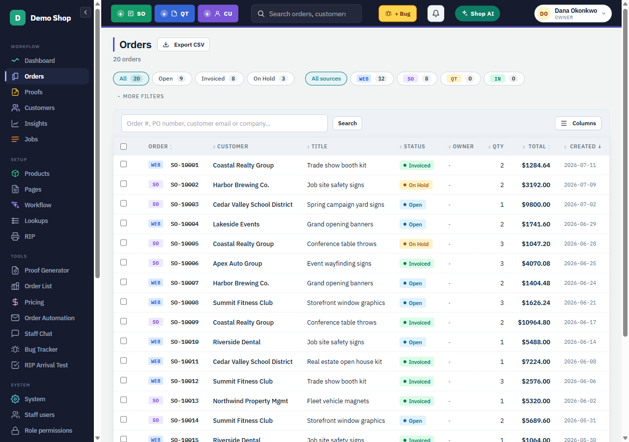 ShopFoundry order management