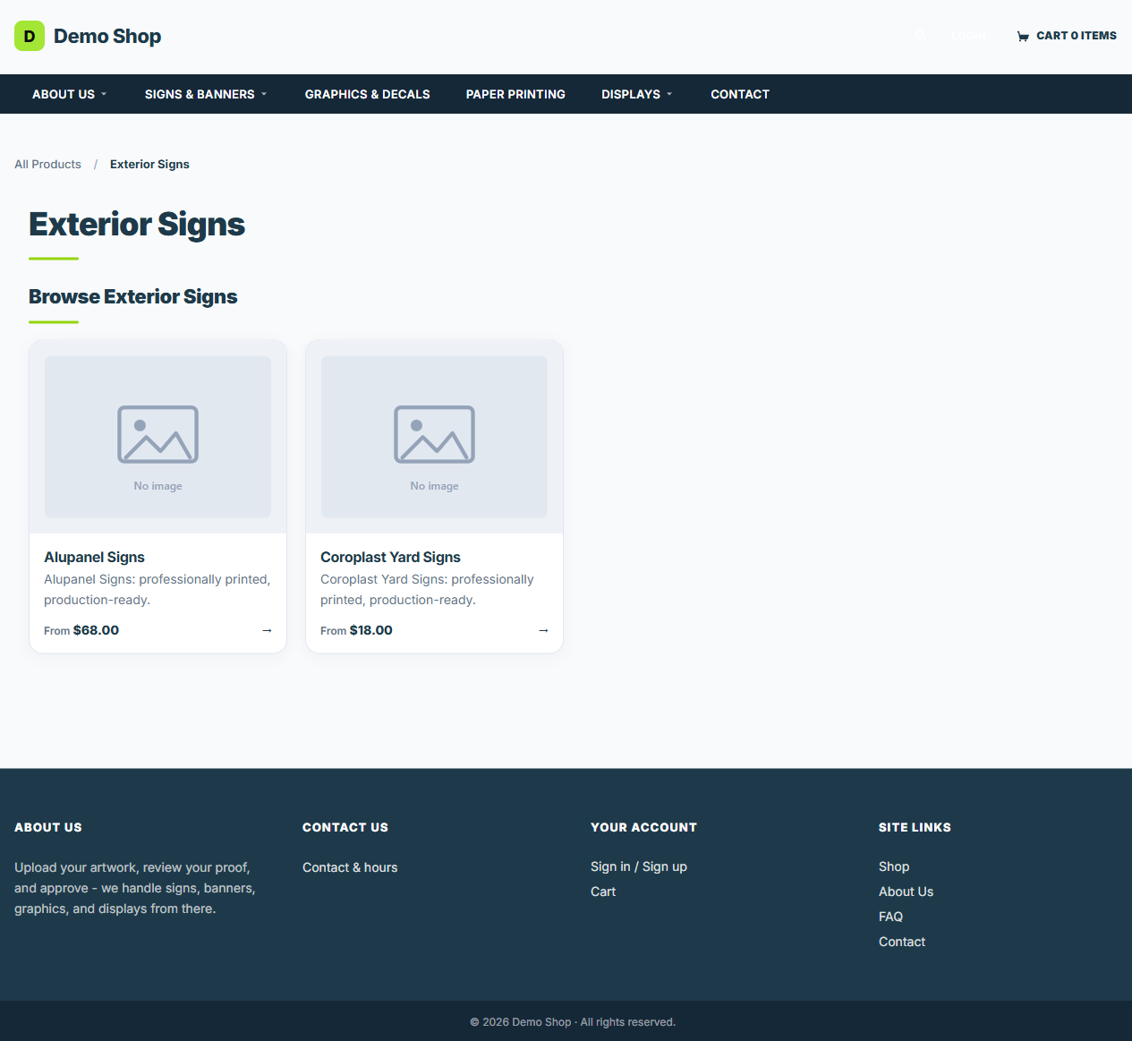 Web-to-print storefront